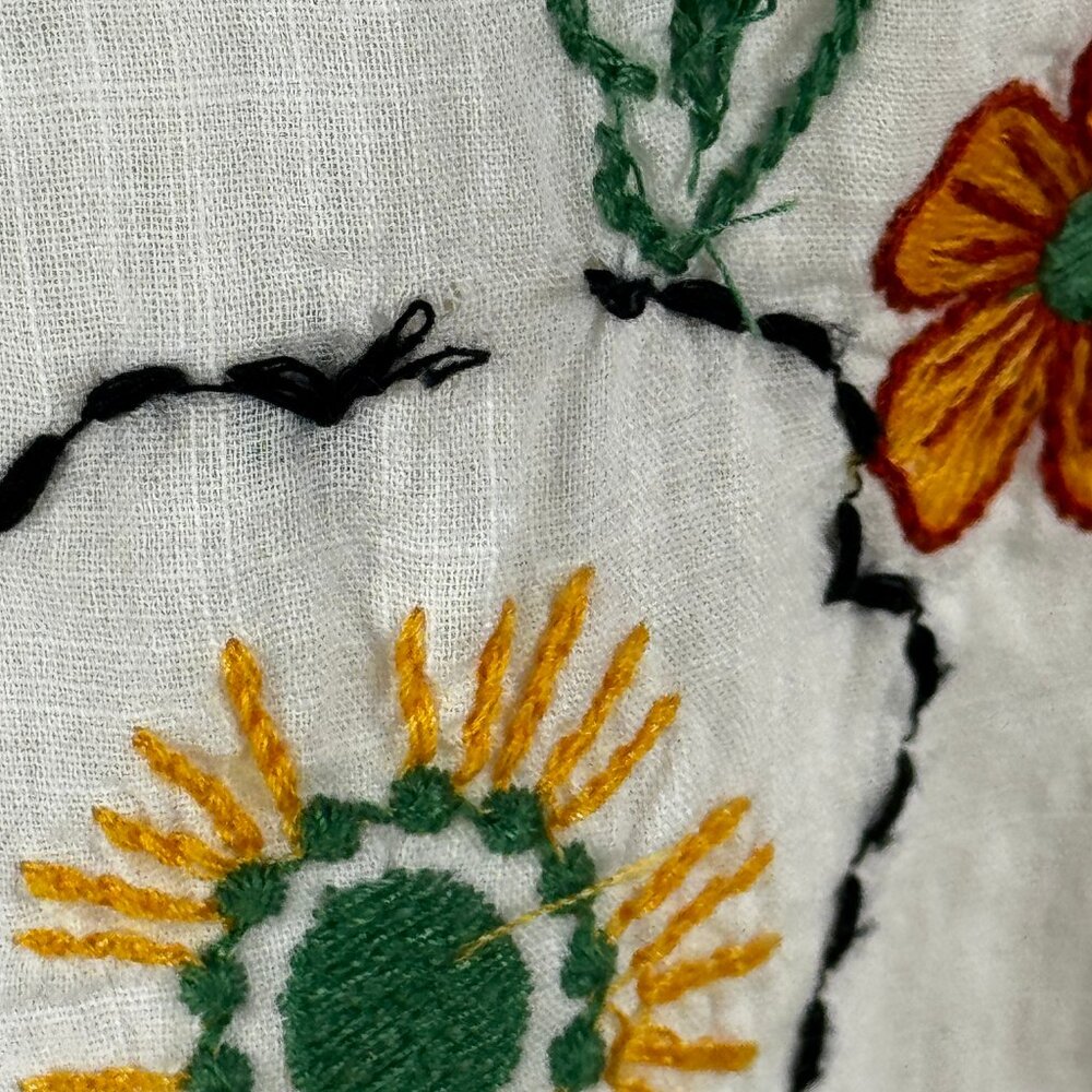Pilcro Anthropologie Cotton Relaxed Fit Embroidered Blouse Size Medium - Picture 16 of 16